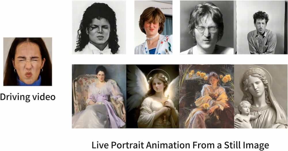 Cover Image for LivePortrait：高级AI肖像动画，配有拼接和重定向功能