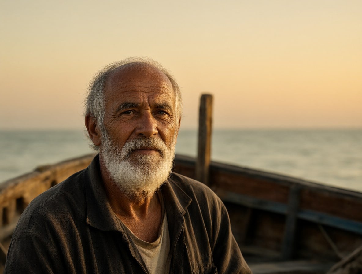 Golden Hour Fisherman Portrait