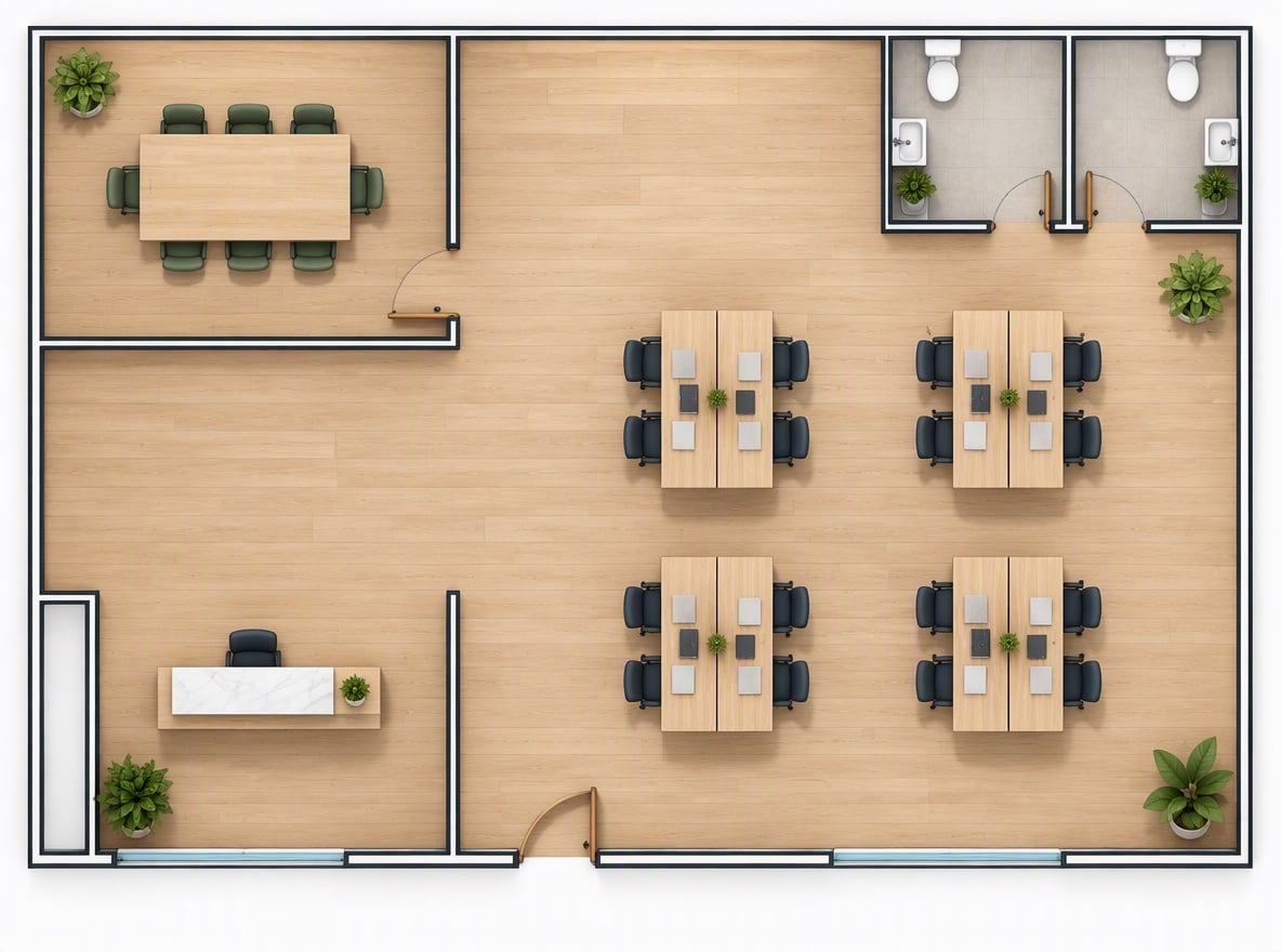 Furnished Office Plan