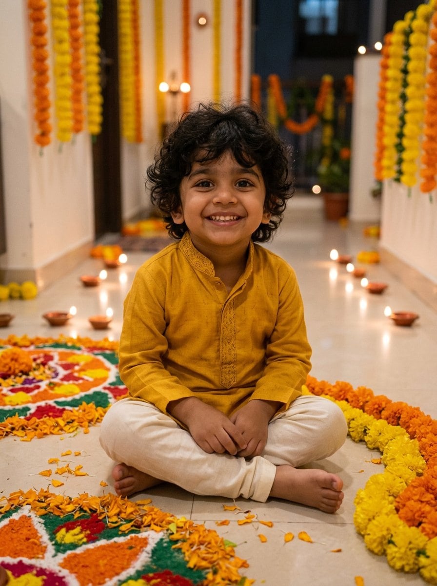 Bambini: il primo Diwali del piccolo