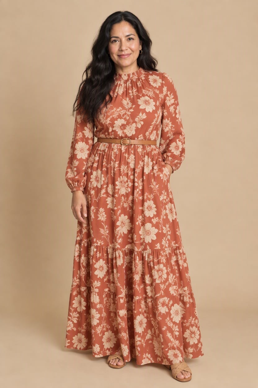 Vestido largo floral
