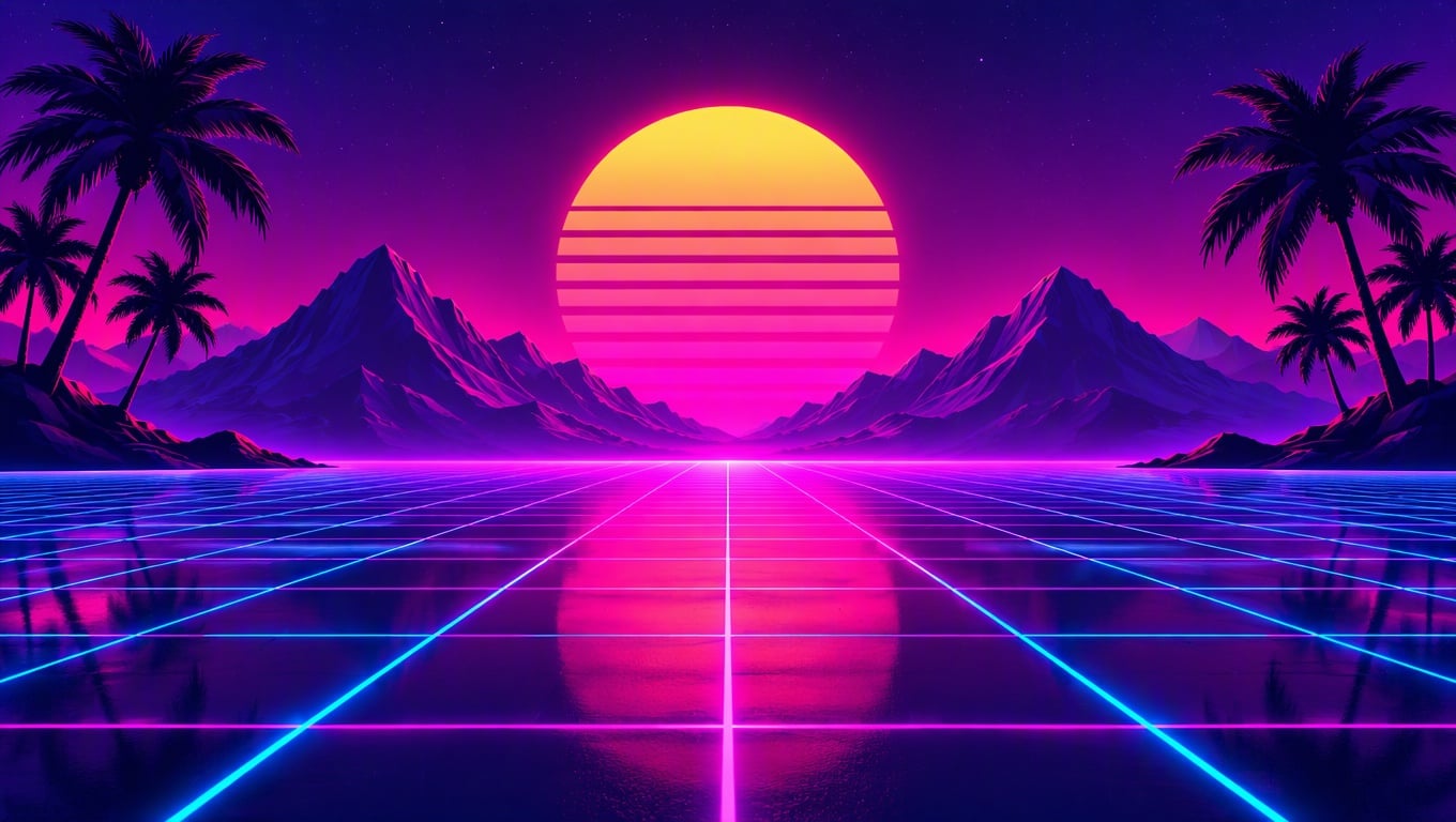 Synthwave-Horizont