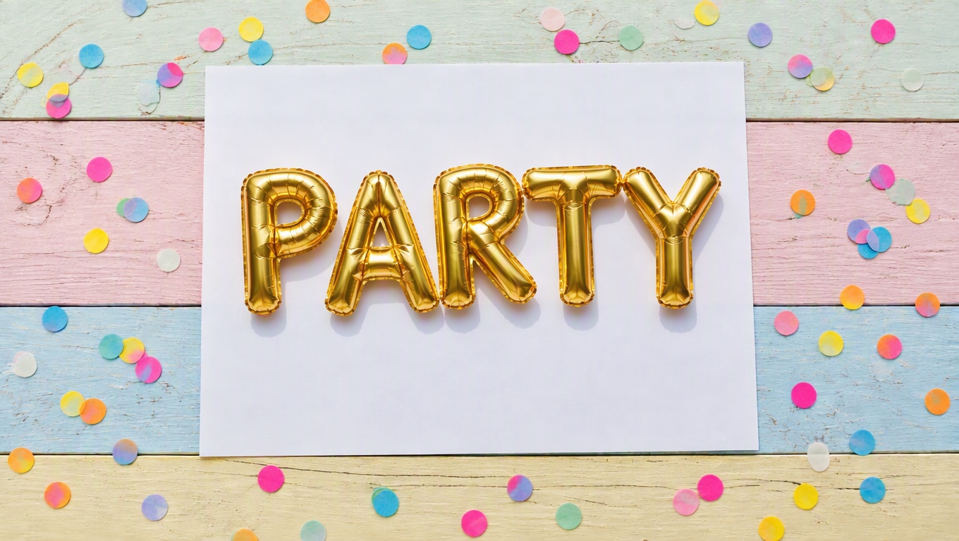 Golden Balloon Letters