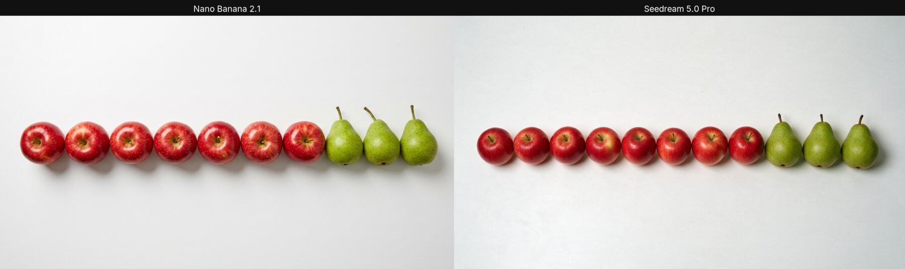 Counting test: Nano Banana 2.1 vs Seedream 5.0 Pro