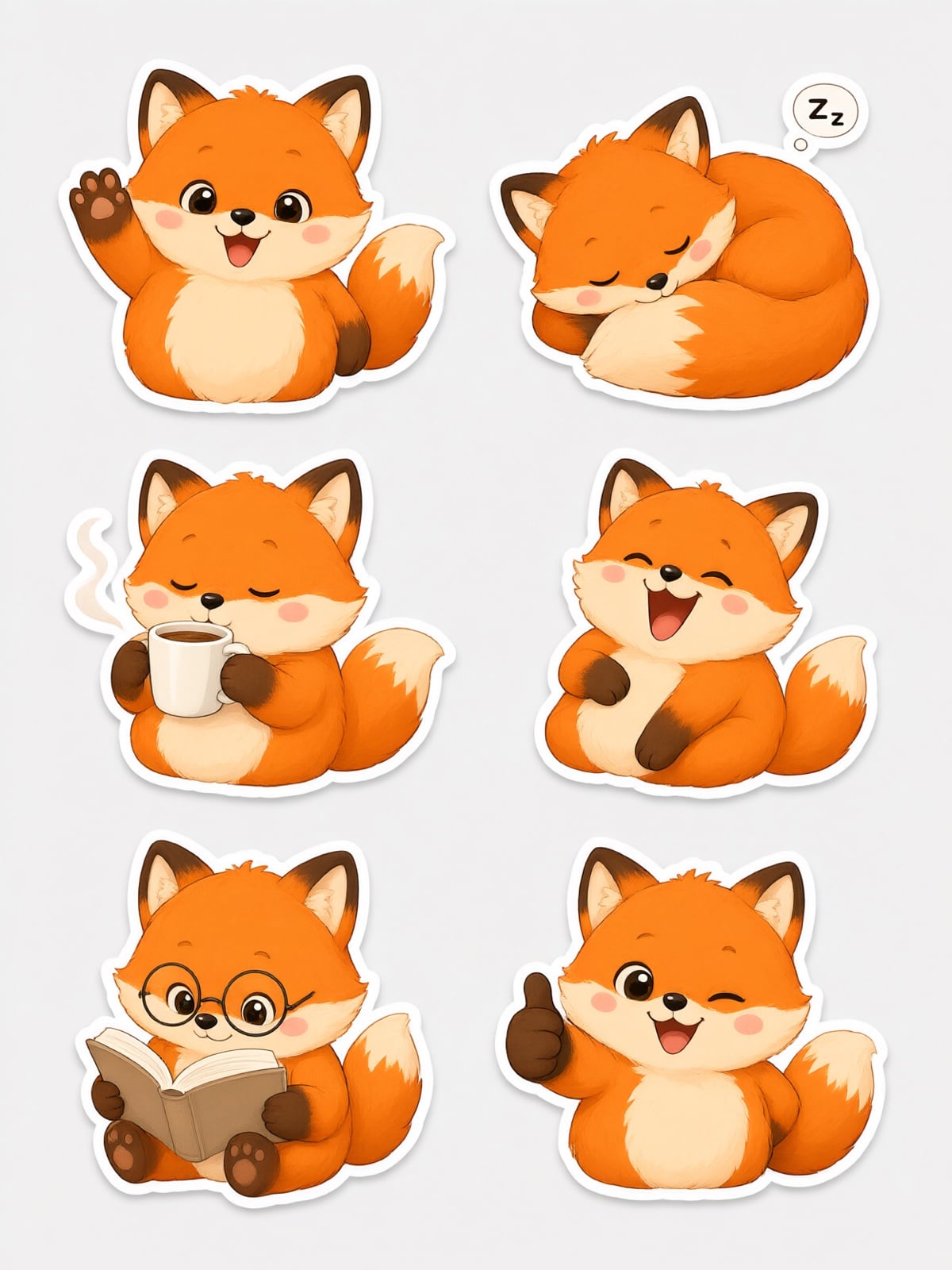 Hoja de stickers de personaje
