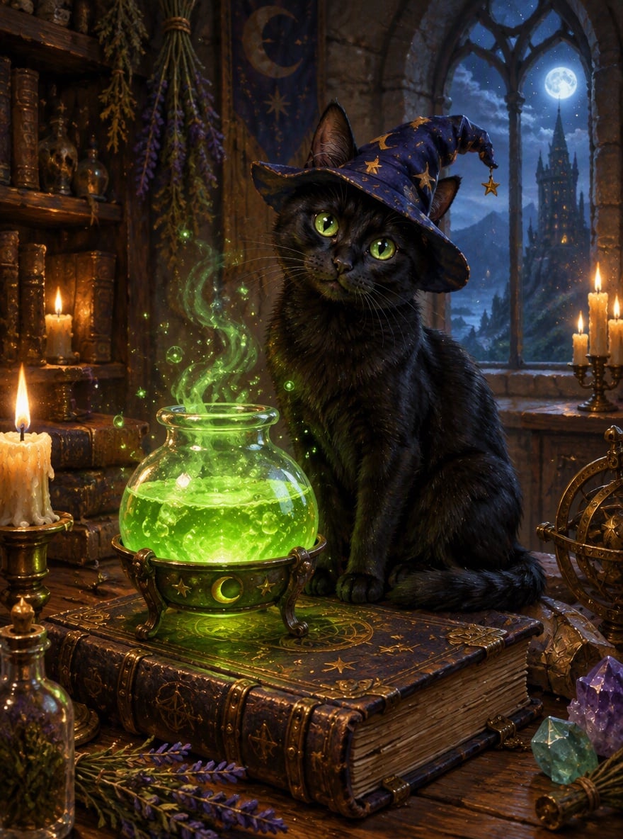 Potion Master Cat