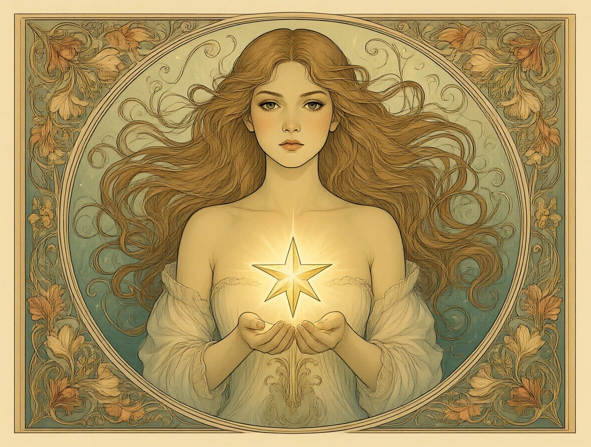 Art Nouveau Star Poster