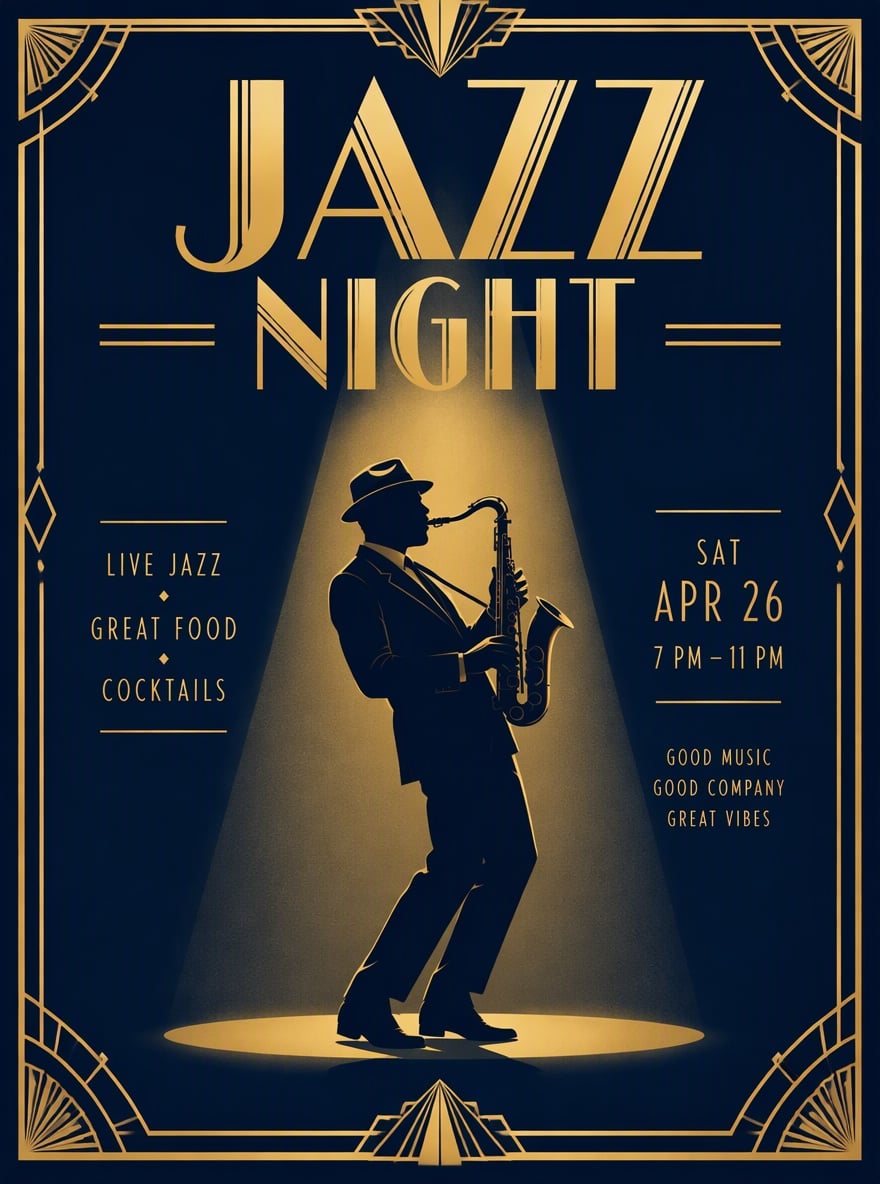 Affiche soirée jazz