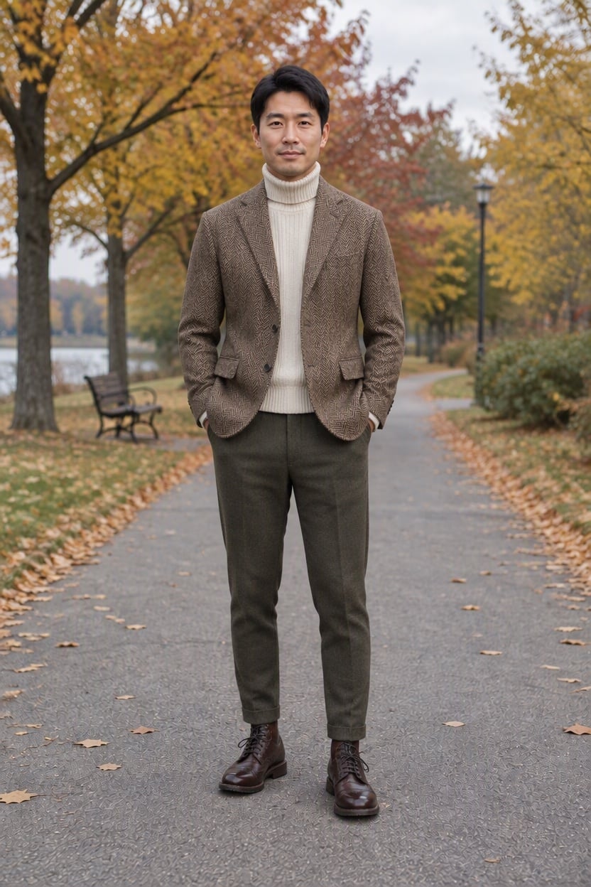 Look vintage de tweed