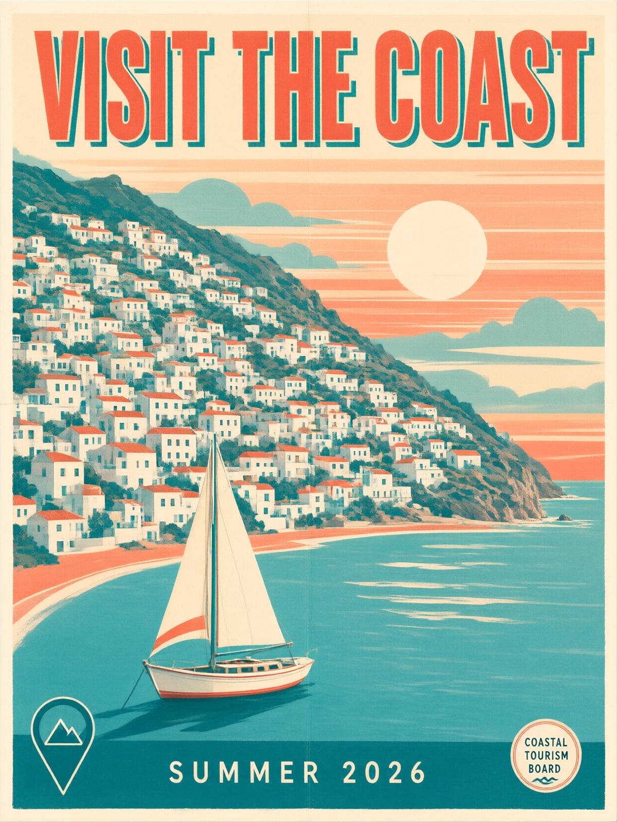 Póster de viaje vintage