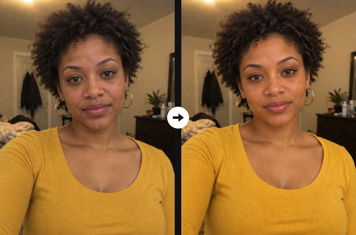 Rettet schlechtes Licht - KI Glow-Up-Filter