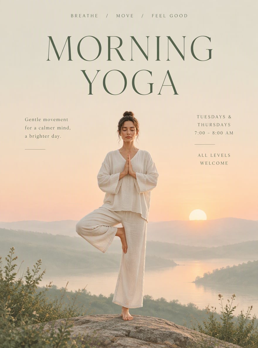 Flyer yoga du matin