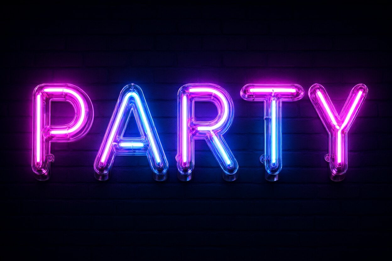 Neon Party Sign