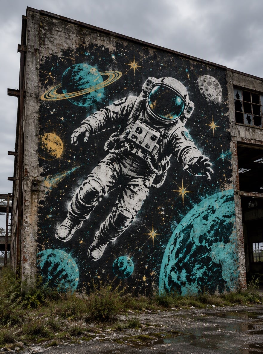 Stencil Astronaut