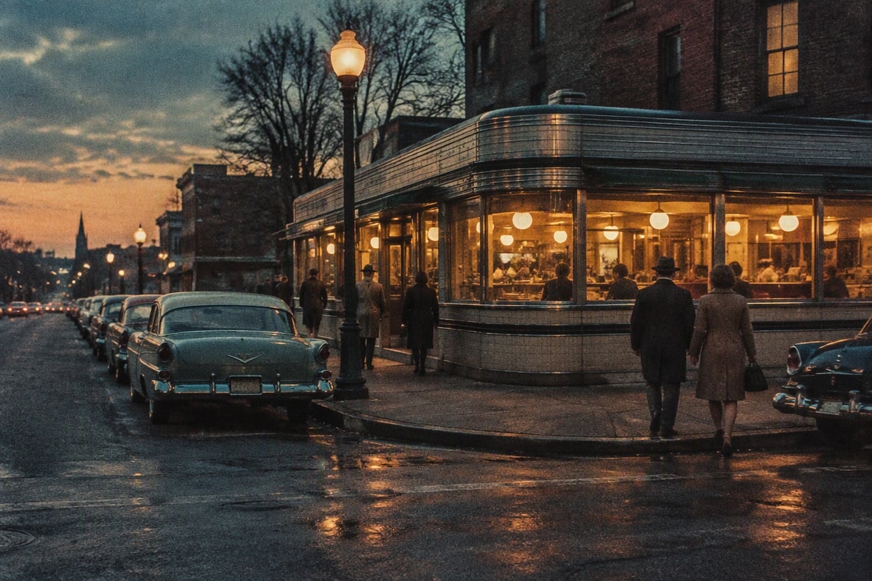 Dusk Street Corner