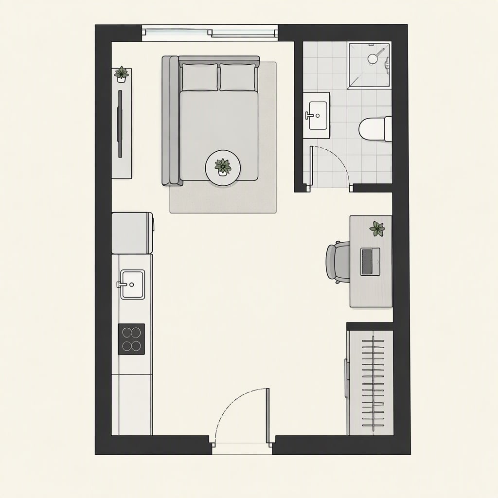 Studio Apartment Plan