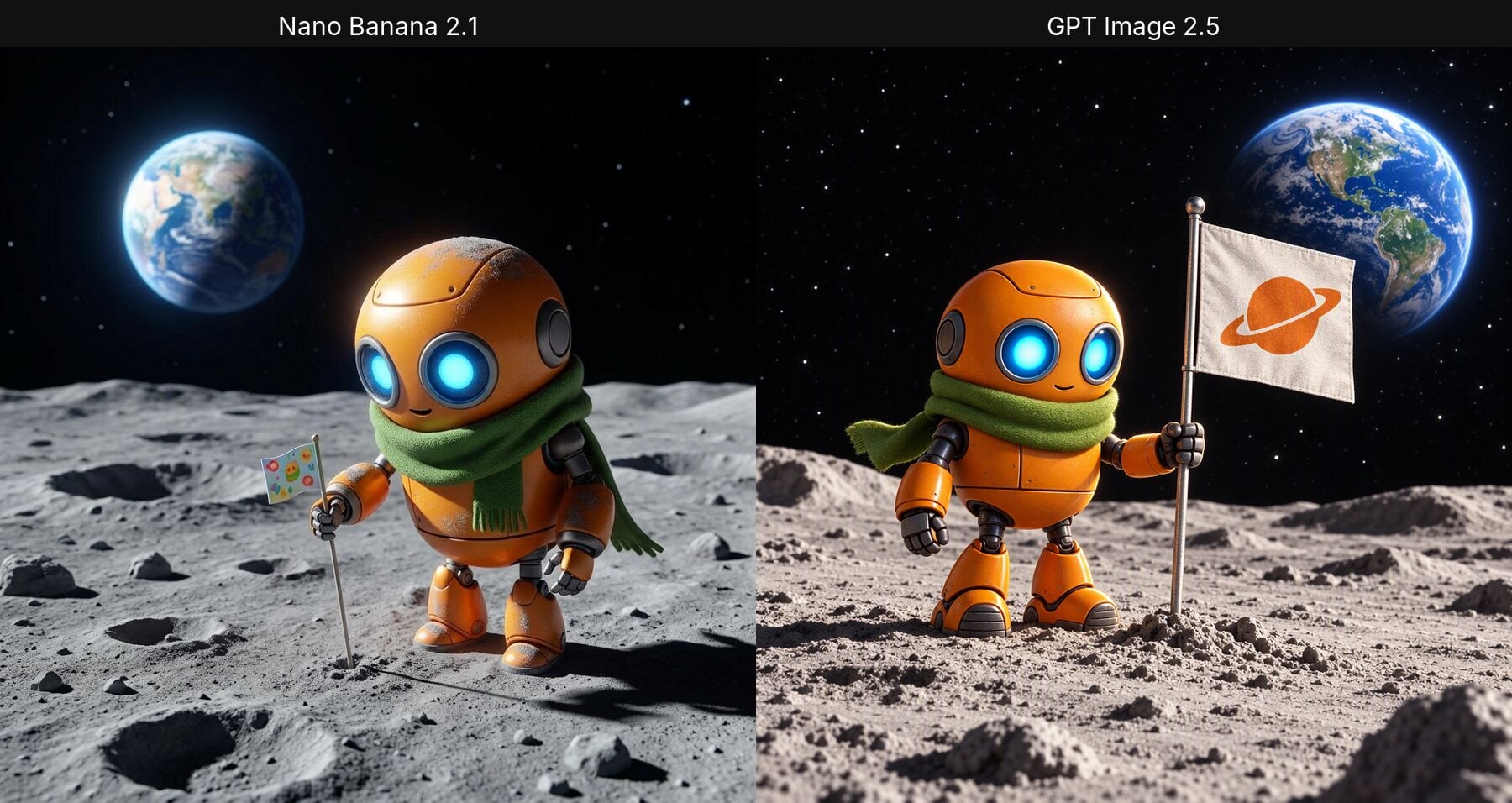 Reference edit on the Moon: Nano Banana 2.1 vs GPT Image 2.5