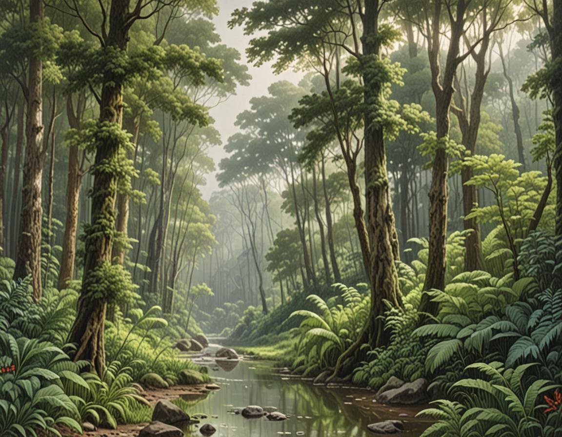 緑豊かな森林風景 - GoEnhance AI
